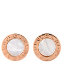 ブルガリ BVLGARI ブルガリブルガリ パールホワイト×イエローゴールド K18YG マザーオブパール ピアス 18K 750 18金 シェル