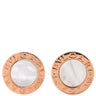 ブルガリ BVLGARI ブルガリブルガリ パールホワイト×イエローゴールド K18YG マザーオブパール ピアス 18K 750 18金 シェル