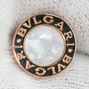 ブルガリ BVLGARI ブルガリブルガリ パールホワイト×イエローゴールド K18YG マザーオブパール ピアス 18K 750 18金 シェル