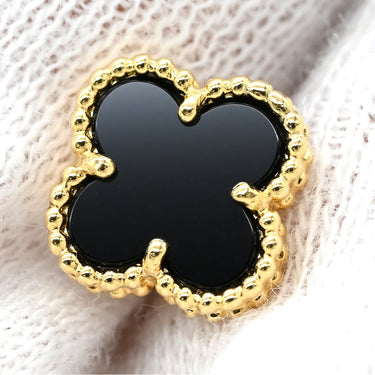 ヴァンクリーフアーペル Van Cleef & Arpels スウィート アルハンブラ VCARA44900 ブラック×イエローゴールド K18YG オニキス ピアス 黒 オニキス 750 YG 18K 両耳用