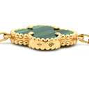 ヴァンクリーフアーペル Van Cleef & Arpels ヴィンテージ アルハンブラ 5モチーフ VCARO7GQ00 グリーン×イエローゴールド K18YG ダイヤモンド マラカイト ブレスレット ダイヤ マラカイト 18K