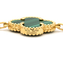 ヴァンクリーフアーペル Van Cleef & Arpels ヴィンテージ アルハンブラ 5モチーフ VCARO7GQ00 グリーン×イエローゴールド K18YG ダイヤモンド マラカイト ブレスレット ダイヤ マラカイト 18K