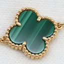ヴァンクリーフアーペル Van Cleef & Arpels ヴィンテージ アルハンブラ 5モチーフ VCARO7GQ00 グリーン×イエローゴールド K18YG ダイヤモンド マラカイト ブレスレット ダイヤ マラカイト 18K