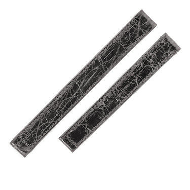 カルティエ Cartier 純正 クロコバンド ブラック クロコダイル 腕時計パーツ 未使用 替え ベルト Dバックル用 ストラップ 本革 12ｍｍ ブラック 黒 寸長 長め