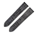 カルティエ Cartier 純正 サントス 100 LM用 クロコバンド ブラック クロコダイル 腕時計パーツ 未使用 替え ベルト Dバックル用 ストラップ 本革 20ｍｍ ブラック 黒