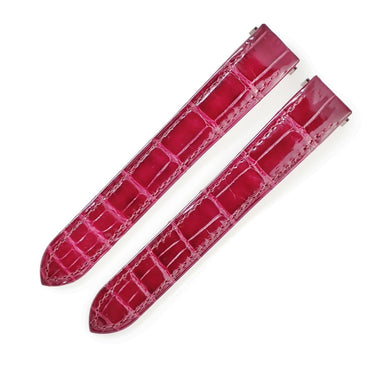 カルティエ Cartier 純正 ロードスター SM用 クロコバンド ワインレッド クロコダイル 腕時計パーツ 未使用 ベルト Dバックル用 ストラップ 本革 15ｍｍ ワインレッド 赤