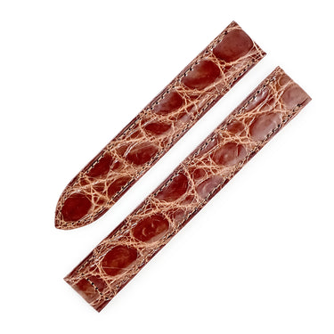 カルティエ Cartier 純正 クロコバンド ブラウン クロコダイル 腕時計パーツ 未使用 替え ベルト Dバックル用 ストラップ 本革 16ｍｍ ブラウン 茶色