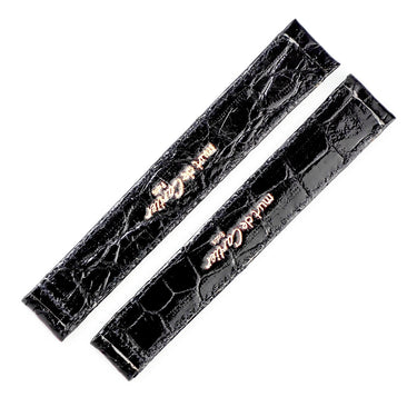 カルティエ Cartier 純正 クロコバンド ブラック クロコダイル 腕時計パーツ 未使用 替え ベルト Dバックル用 ストラップ 本革 18ｍｍ ブラック 黒