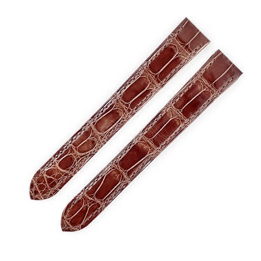 カルティエ Cartier 純正 クロコバンド ブラウン クロコダイル 腕時計パーツ 未使用 ベルト Dバックル用 ストラップ 本革 16ｍｍ ブラウン 茶色