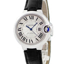 腕時計 カルティエ Cartier バロンブルー ドゥ カルティエ WSBB0030 自動巻き レディース シルバー 青針 ローマン ギョーシェ