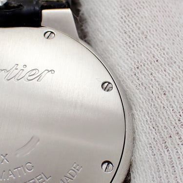 腕時計 カルティエ Cartier バロンブルー ドゥ カルティエ WSBB0030 自動巻き レディース シルバー 青針 ローマン ギョーシェ