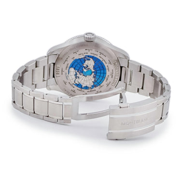 腕時計 モンブラン Montblanc 1858 GMT 129615 自動巻き メンズ 未使用 ブラック 黒 デイト アラビア バー デュアルタイム