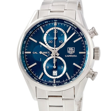 腕時計 タグホイヤー TAG Heuer カレラ キャリバー1887 クロノグラフ CAR2115.BA0724 自動巻き メンズ ブルー デイト スモールセコンド