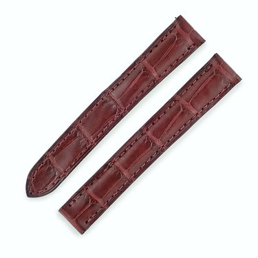 カルティエ Cartier 純正 クロコバンド ワインレッド クロコダイル 腕時計パーツ 未使用 替え ベルト バックル用 ストラップ 本革 替え 13ｍｍ ワインレッド 赤