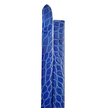 カルティエ Cartier 純正 クロコバンド ブルー クロコダイル 腕時計パーツ 新品同様 替え ベルト バックル用 ストラップ 本革 替え 9.5ｍｍ ブルー 青