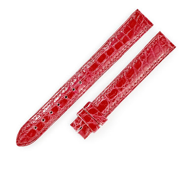 カルティエ Cartier 純正 クロコバンド レッド クロコダイル 腕時計パーツ 新品同様 ベルト 尾錠用 ストラップ 本革 替え 13ｍｍ レッド 赤