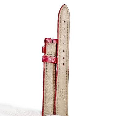 カルティエ Cartier 純正 クロコバンド レッド クロコダイル 腕時計パーツ 新品同様 ベルト 尾錠用 ストラップ 本革 替え 13ｍｍ レッド 赤