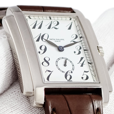 腕時計 パテックフィリップ PATEK PHILIPPE ゴンドーロ 5024G-010 手巻き レディース K18WG無垢 ホワイト アラビア スモールセコンド