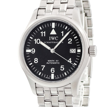 腕時計 IWC IWC パイロットウォッチ マーク15 IW325307 自動巻き メンズ ブラック 黒 デイト アラビア バー マークXV