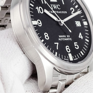 腕時計 IWC IWC パイロットウォッチ マーク15 IW325307 自動巻き メンズ ブラック 黒 デイト アラビア バー マークXV