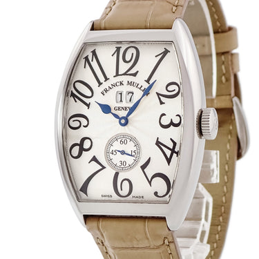 腕時計 フランクミュラー FRANCK MULLER トノウカーベックス グランギシェ 6850 S6 GG 自動巻き メンズ ギョーシェ ビッグデイト 青針