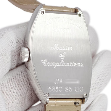 腕時計 フランクミュラー FRANCK MULLER トノウカーベックス グランギシェ 6850 S6 GG 自動巻き メンズ ギョーシェ ビッグデイト 青針