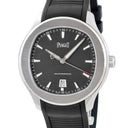 腕時計 ピアジェ PIAGET ポロ デイト G0A47014 自動巻き メンズ ブラック 黒 ギョーシェ ボーダーパターン クッション型文字盤
