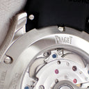 腕時計 ピアジェ PIAGET ポロ デイト G0A47014 自動巻き メンズ ブラック 黒 ギョーシェ ボーダーパターン クッション型文字盤