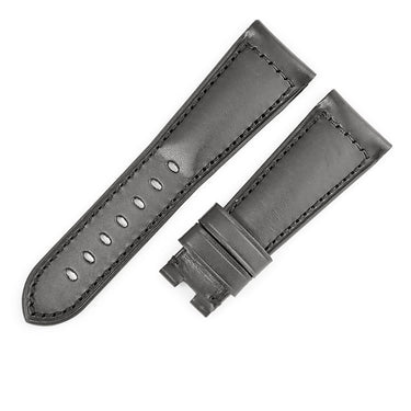 パネライ PANERAI 純正 ルミノール用 カーフレザーバンド ブラック カーフ 腕時計パーツ 未使用 替え ベルト Dバックル用 予備 交換 スペア 24ｍｍ ブラック 黒