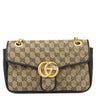 グッチ GUCCI GGマーモント キルティングバッグ 443497 ベージュ GGキャンバス レザー ショルダーバッグ ゴールド金具 チェーンショルダー