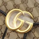 グッチ GUCCI GGマーモント キルティングバッグ 443497 ベージュ GGキャンバス レザー ショルダーバッグ ゴールド金具 チェーンショルダー