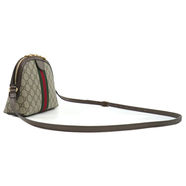 グッチ GUCCI GGショルダーバッグ 499621 ベージュ×エボニー GGスプリームキャンバス レザー ショルダーバッグ ゴールド金具 茶 シェリーライン