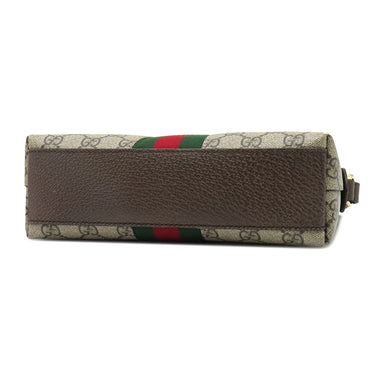 グッチ GUCCI GGショルダーバッグ 499621 ベージュ×エボニー GGスプリームキャンバス レザー ショルダーバッグ ゴールド金具 茶 シェリーライン