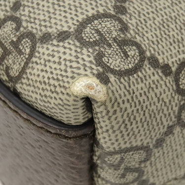 グッチ GUCCI GGショルダーバッグ 499621 ベージュ×エボニー GGスプリームキャンバス レザー ショルダーバッグ ゴールド金具 茶 シェリーライン
