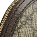 グッチ GUCCI GGショルダーバッグ 499621 ベージュ×エボニー GGスプリームキャンバス レザー ショルダーバッグ ゴールド金具 茶 シェリーライン