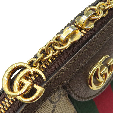 グッチ GUCCI GGショルダーバッグ 499621 ベージュ×エボニー GGスプリームキャンバス レザー ショルダーバッグ ゴールド金具 茶 シェリーライン