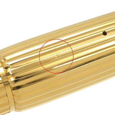 カルティエ Cartier パシャ ドゥ カルティエ 1989 ゴールド GP ボールペン ブルーカボション トリニティライン F字 インク切れ