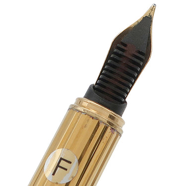 カルティエ Cartier マスト ドゥ カルティエ ゴールド GP K18YG(ペン先) 万年筆 トリニティ F字 カートリッジなし 18Kペン先