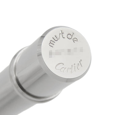 カルティエ Cartier マスト ドゥ カルティエ ST150146 シルバー メタル ボールペン ツイスト式 黒インク 筆記確認済み
