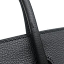 エルメス HERMES バーキン35 ブラック ヴァッシュリエジェ ハンドバッグ シルバー金具 黒