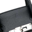 エルメス HERMES バーキン35 ブラック ヴァッシュリエジェ ハンドバッグ シルバー金具 黒