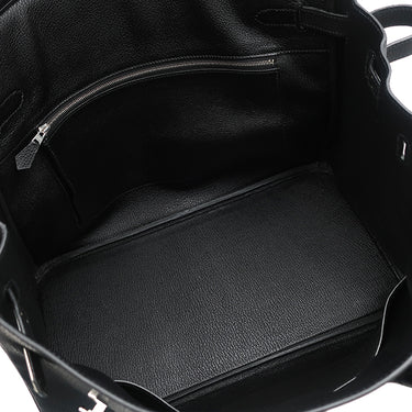 エルメス HERMES バーキン35 ブラック ヴァッシュリエジェ ハンドバッグ シルバー金具 黒