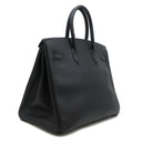 エルメス HERMES バーキン35 ブラック ヴァッシュリエジェ ハンドバッグ シルバー金具 黒