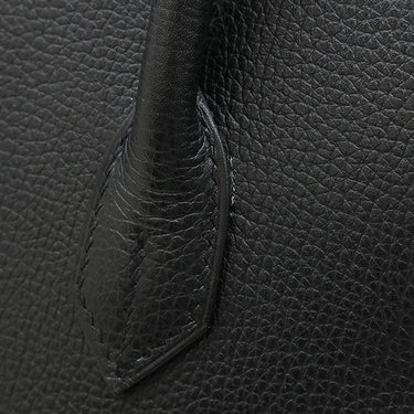 エルメス HERMES バーキン35 ブラック ヴァッシュリエジェ ハンドバッグ シルバー金具 黒