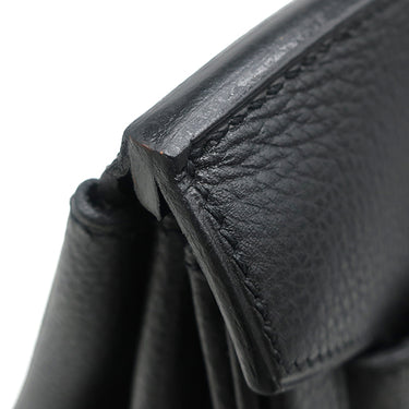 エルメス HERMES バーキン35 ブラック ヴァッシュリエジェ ハンドバッグ シルバー金具 黒
