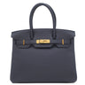 エルメス HERMES バーキン30 ブルーニュイ トゴ ハンドバッグ ゴールド金具 紺
