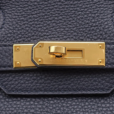 エルメス HERMES バーキン30 ブルーニュイ トゴ ハンドバッグ ゴールド金具 紺