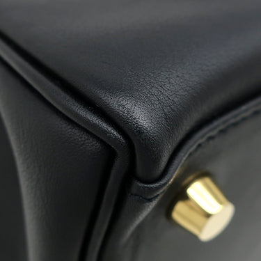 エルメス HERMES ケリー25 内縫い ブラック ヴォースイフト 2WAYバッグ ゴールド金具 黒