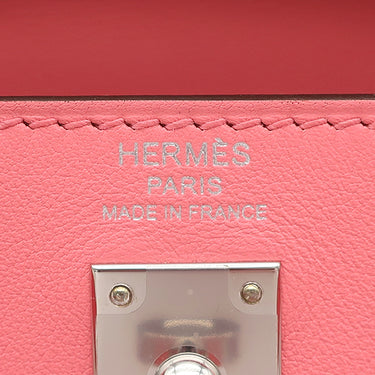 エルメス HERMES ケリー25 内縫い ローズエテ ヴォースイフト 2WAYバッグ シルバー金具 ハンドバッグ ショルダー
