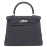 エルメス HERMES ケリー25 内縫い キャバン トゴ 2WAYバッグ シルバー金具 紺 2024年製